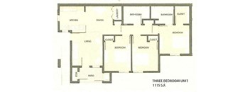 a drawing of a floor plan of a house