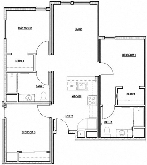 a black and white floor plan of a house