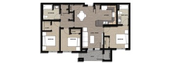 Floor Plan 3 Bedroom Type A