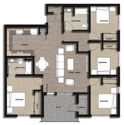 Floor Plan 4 Bedroom