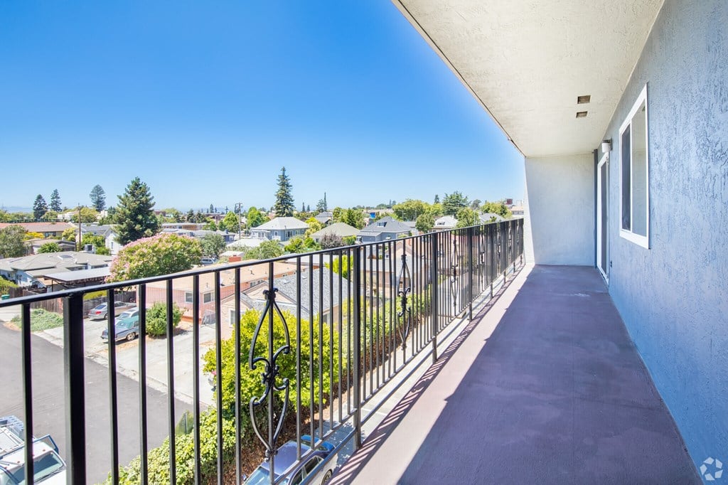 Apartment Interior Balcony Black Railings