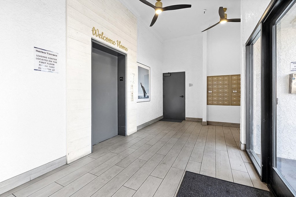 entrance at Harbor Terrace Apartments, California, 90731