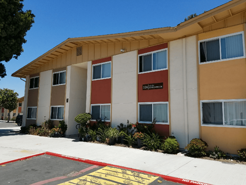 Two story building exterior 