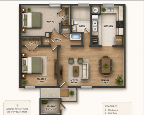1201 E. 3Rd St. 2 Beds Apartment for Rent