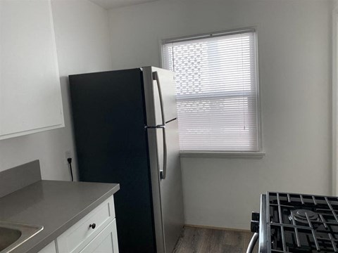 Fridge at kitchen space
