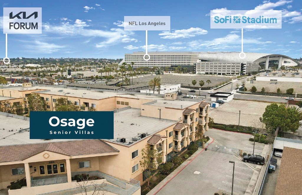 an aerial view of the apartments