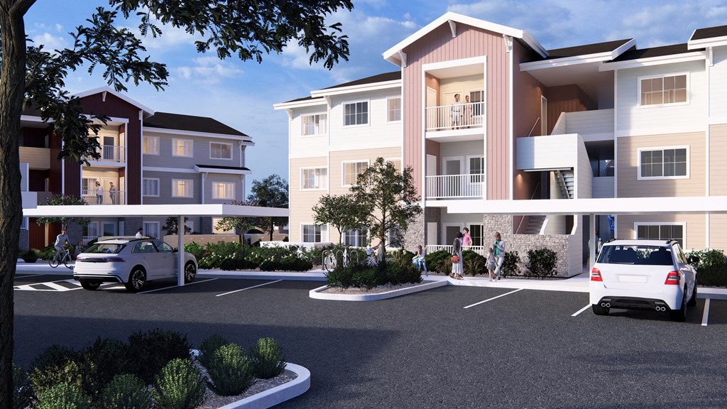 rending of outside building