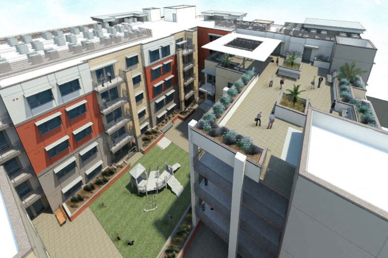 6th floor Terrace Rendering Aerial View