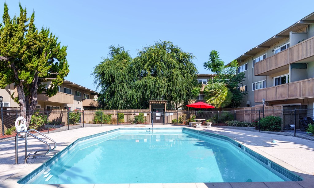 the swimming pool at our apartments
