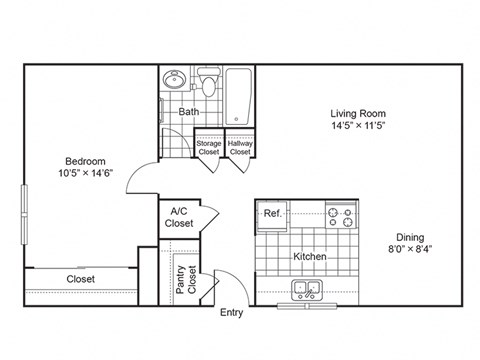 a floor plan of a house with a bedroom and a living room