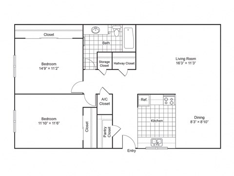 a floor plan of a living room with a bedroom and a dining room