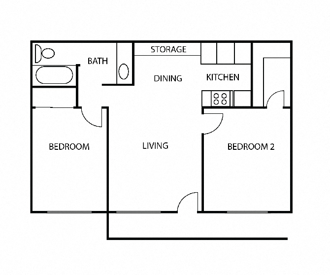 a floor plan of a small apartment