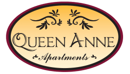A logo for Queen Anne Apartments is displayed.