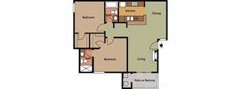 2 bed 2 bath at Chaparral Apartments , West Palmdale, California
