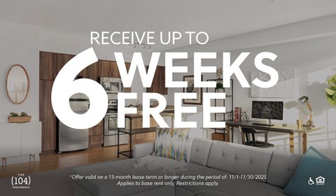 A promotional image for a 6 week free offer.
