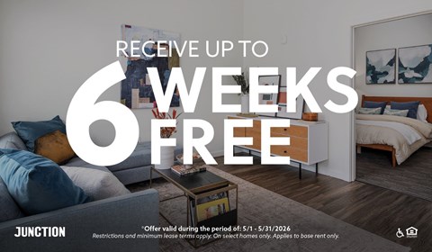 A Junction advertisement offering up to 6 weeks free.