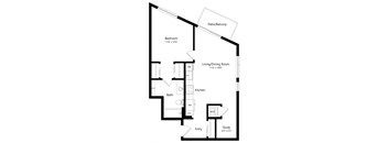 a floor plan of a house showing the living room and dining room