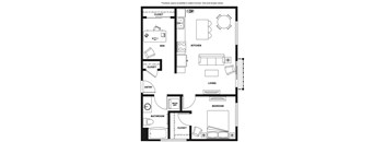 A black and white diagram of a house layout with labeled rooms.