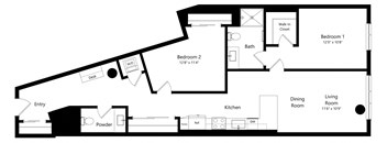 Open Two Bedroom B3