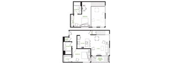 2 Bed 2 Bath Loft