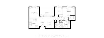 A black and white diagram of a house layout with rooms labeled.