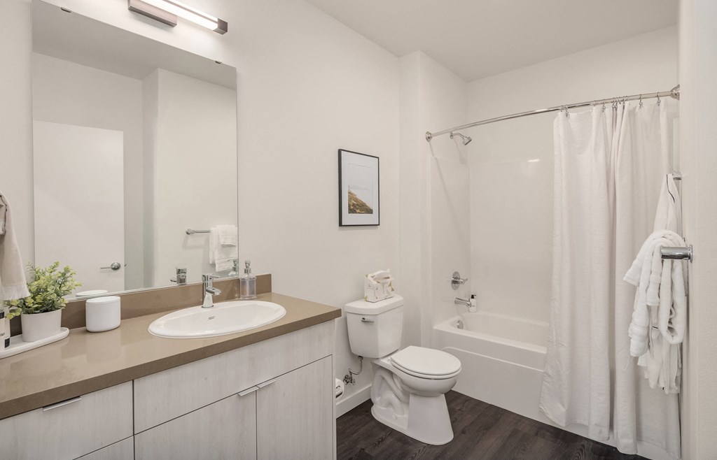 a bathroom with a sink toilet and a shower