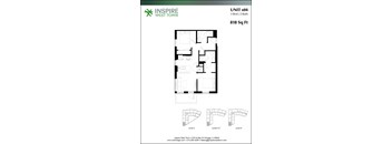 the unit 404 west 2nd floor floor plan at Inspire West Town, CHICAGO