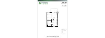 Studio Floor Plan at Inspire West Town, Illinois