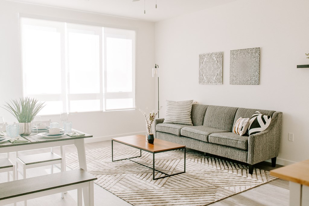 Spacious living room echo park apartment