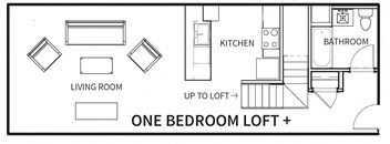 Studio with Bedroom Loft+