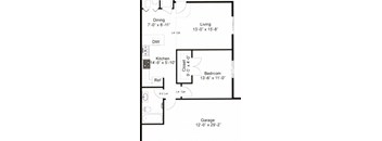 1 Bedroom with Attached Garage