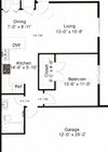 1 Bedroom with Attached Garage