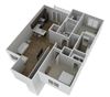 Plan D 2 Bedrooms 2 Baths