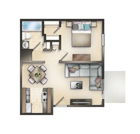 7025 E Lincoln Studio-2 Beds Apartment for Rent - Photo Gallery 15