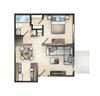 1 bedroom / 1 bath