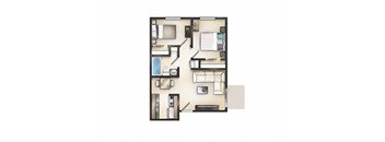 2 bedroom / 1 bath