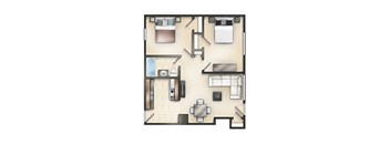 2 bedroom 1 bath
