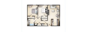 2 Bedrooms 1 Bath