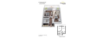 A floor plan for an apartment with 31% open space and 484 square feet of living area.