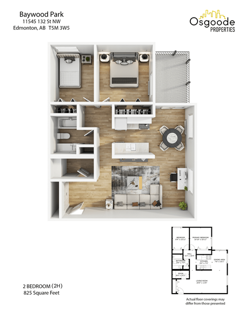 A floor plan for a property located at Baywood Park, Edmonton, AB.