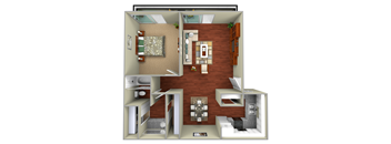 1-Bedroom Floorplan Layout