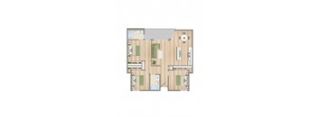 Luna' 3Bedroom and 2 Bath Floor Plan