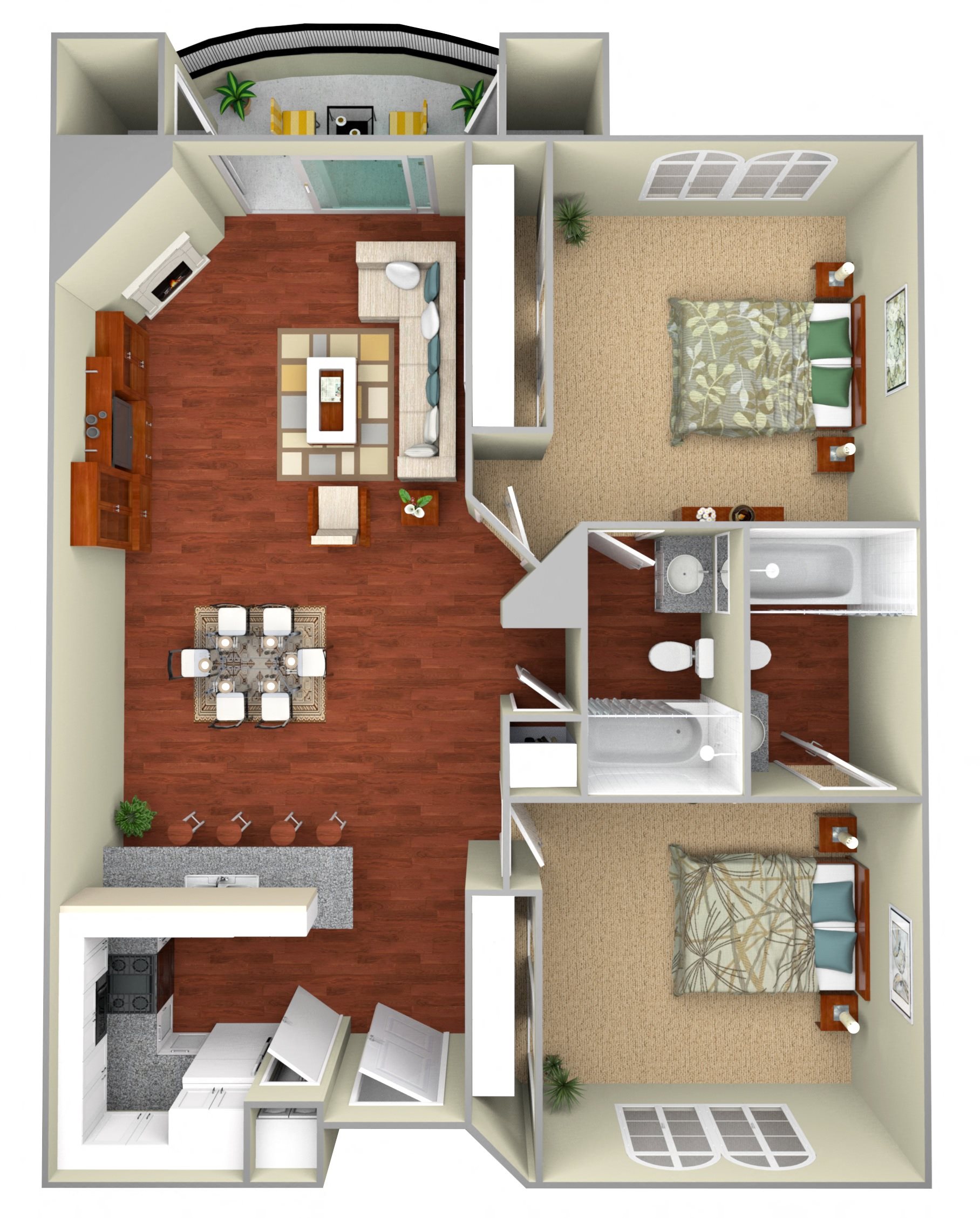 Floor Plans of Park Regency Apartments in Walnut Creek, CA