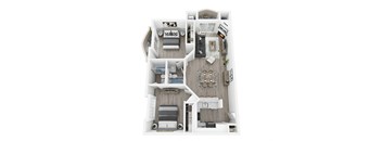 bedroom floor plan | village on the lakes apartments