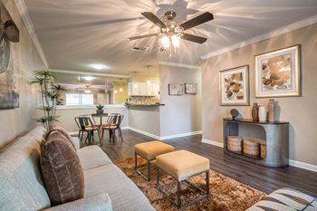 open floor plan living room