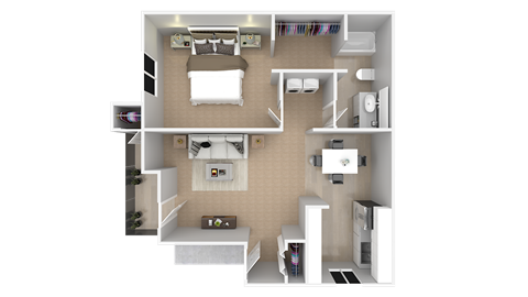 one bedroom floorplan