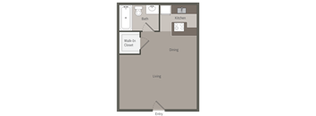 a floor plan of a home with a bedroom and a living room