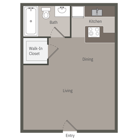 a floor plan of a home with a bedroom and a living room