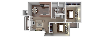 two bedroom floorplan