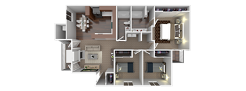 three bedroom floorplan